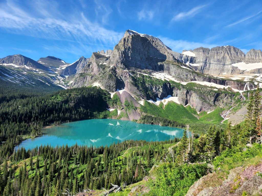 Glacier Park and view of Grinnell Lake